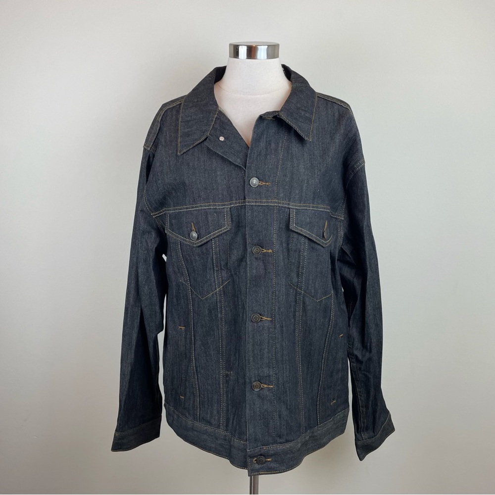 Member's Property Dark Denim Button Front Jean Jacket Men Size 2XL Casual